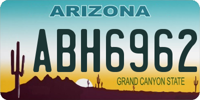 AZ license plate ABH6962