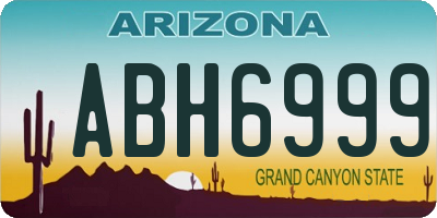 AZ license plate ABH6999