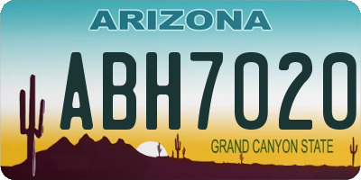 AZ license plate ABH7020