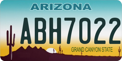 AZ license plate ABH7022