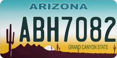AZ license plate ABH7082