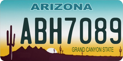 AZ license plate ABH7089