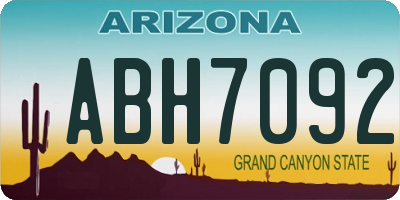 AZ license plate ABH7092