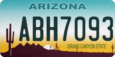 AZ license plate ABH7093