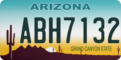 AZ license plate ABH7132
