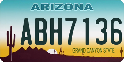 AZ license plate ABH7136