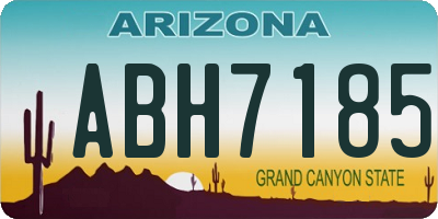 AZ license plate ABH7185