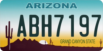 AZ license plate ABH7197