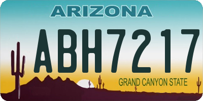 AZ license plate ABH7217