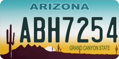 AZ license plate ABH7254