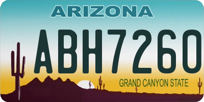 AZ license plate ABH7260