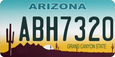 AZ license plate ABH7320
