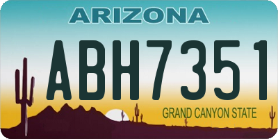 AZ license plate ABH7351