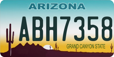 AZ license plate ABH7358