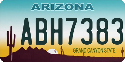 AZ license plate ABH7383