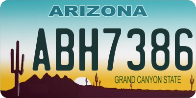 AZ license plate ABH7386