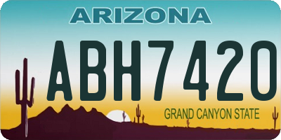 AZ license plate ABH7420