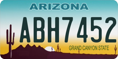 AZ license plate ABH7452