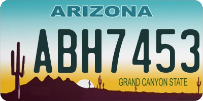 AZ license plate ABH7453