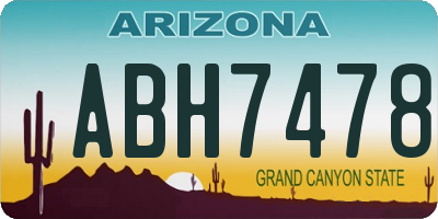 AZ license plate ABH7478