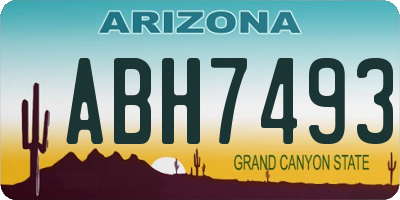 AZ license plate ABH7493