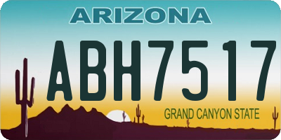 AZ license plate ABH7517