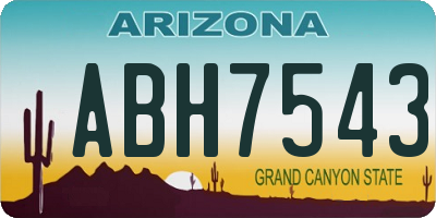 AZ license plate ABH7543