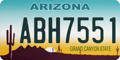 AZ license plate ABH7551