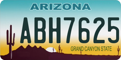 AZ license plate ABH7625