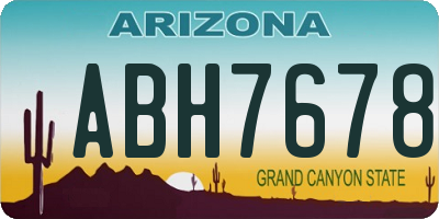 AZ license plate ABH7678