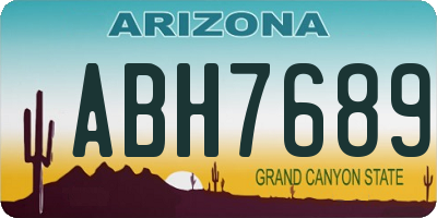 AZ license plate ABH7689