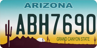 AZ license plate ABH7690