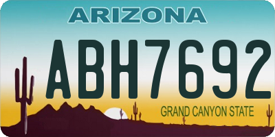 AZ license plate ABH7692