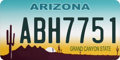 AZ license plate ABH7751