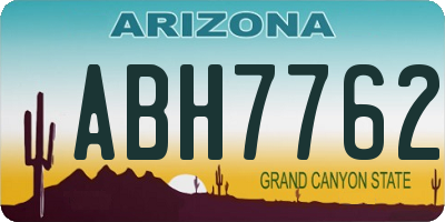 AZ license plate ABH7762