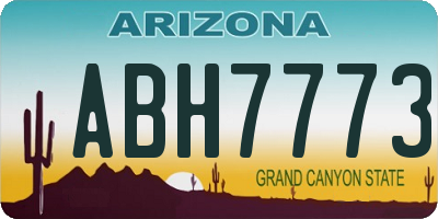AZ license plate ABH7773
