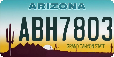 AZ license plate ABH7803
