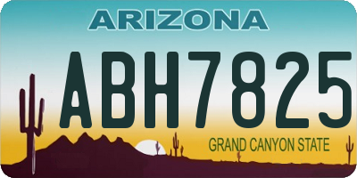 AZ license plate ABH7825
