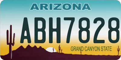 AZ license plate ABH7828