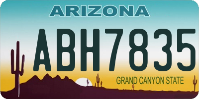 AZ license plate ABH7835
