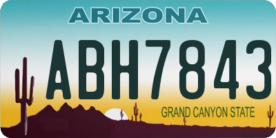 AZ license plate ABH7843