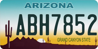 AZ license plate ABH7852