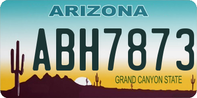 AZ license plate ABH7873
