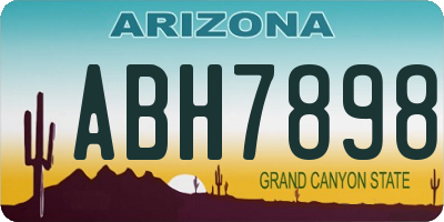 AZ license plate ABH7898