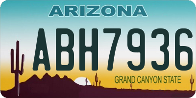AZ license plate ABH7936