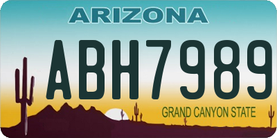 AZ license plate ABH7989