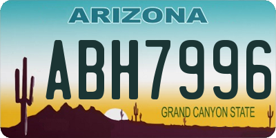 AZ license plate ABH7996