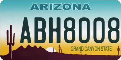 AZ license plate ABH8008