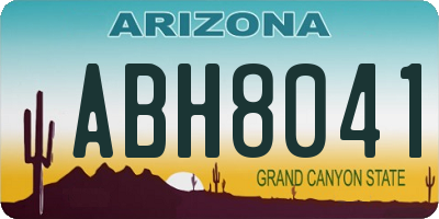 AZ license plate ABH8041