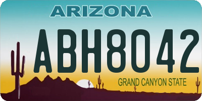 AZ license plate ABH8042